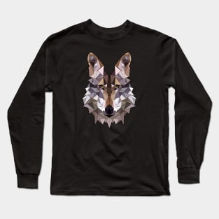 Polygon Wolf Geometry Long Sleeve T-Shirt